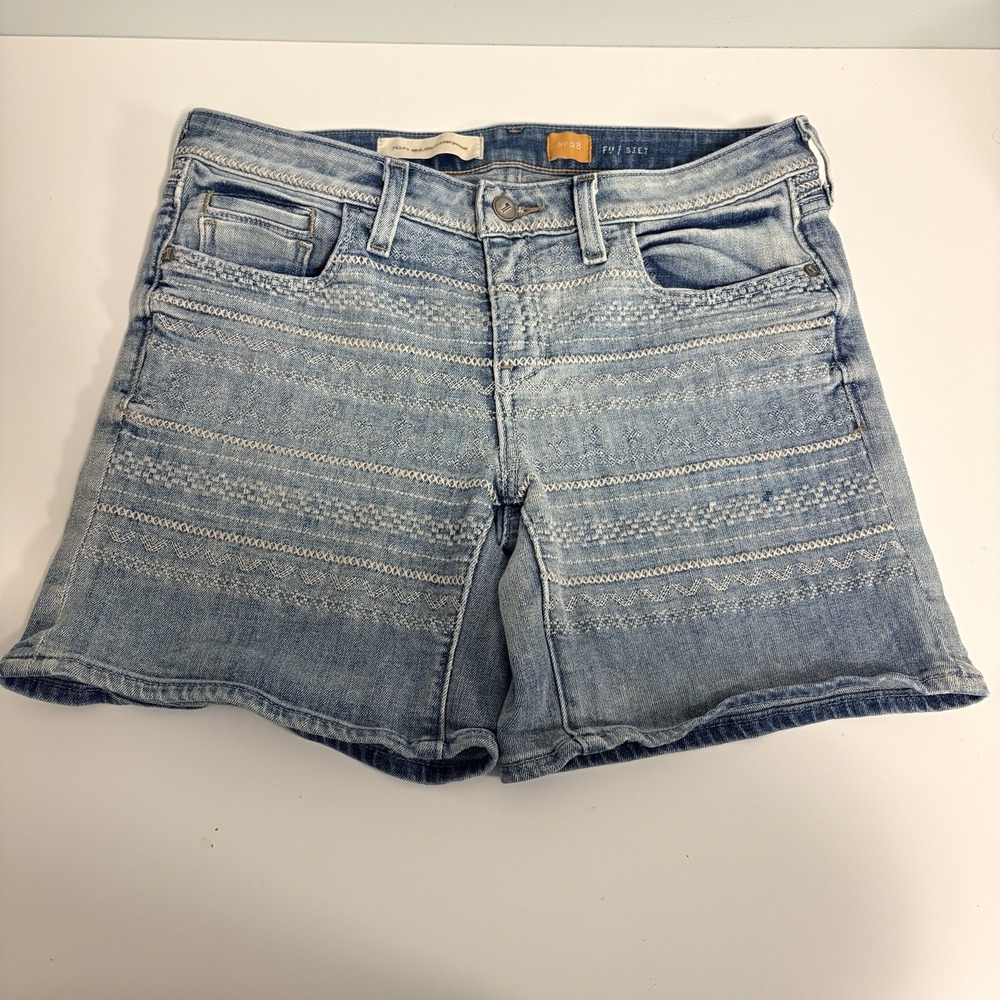 Pilcro And The Letterpress Anthropologie Fit Short Mid Rise Size 28